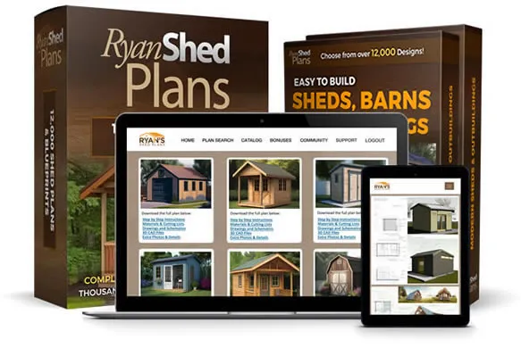 My Shed Plans provides 12,000+ easy-to-follow shed blueprints.